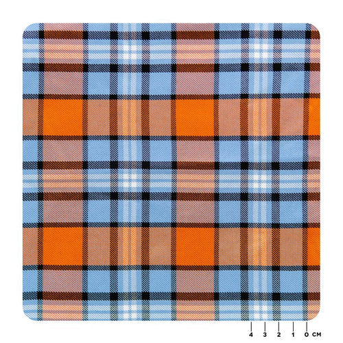Porsche Tartan Fabric Gulf Themed - 1 Meter MAT-GULF
