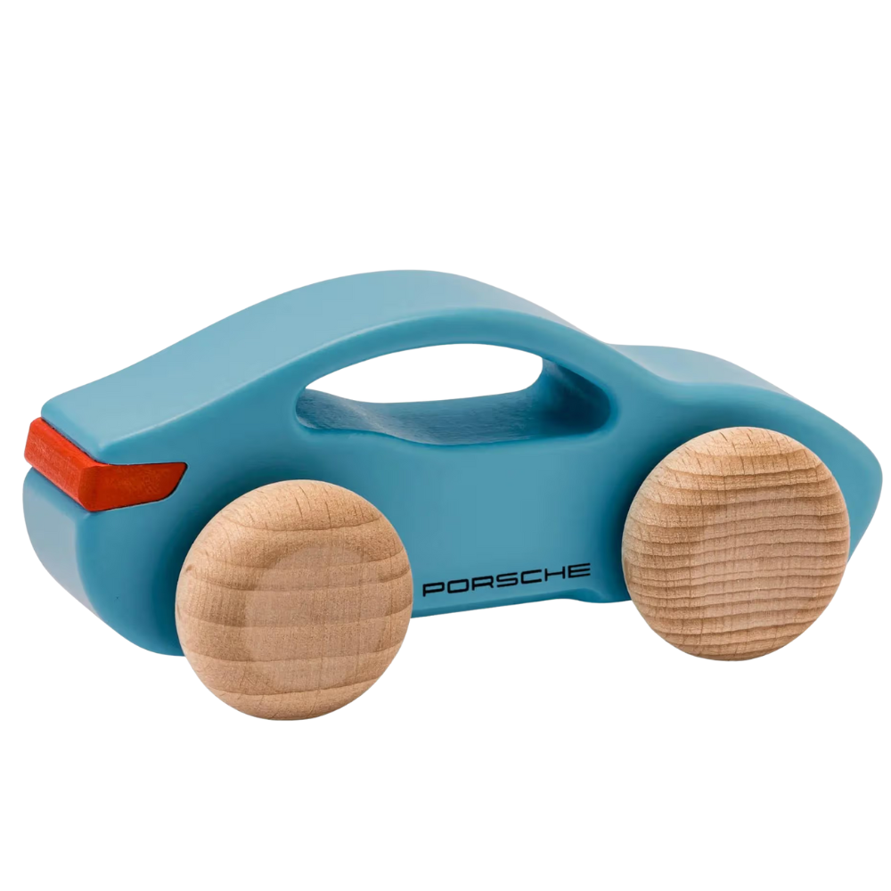 Porsche Taycan Wooden Toy Vehicle - Frozen Blue
