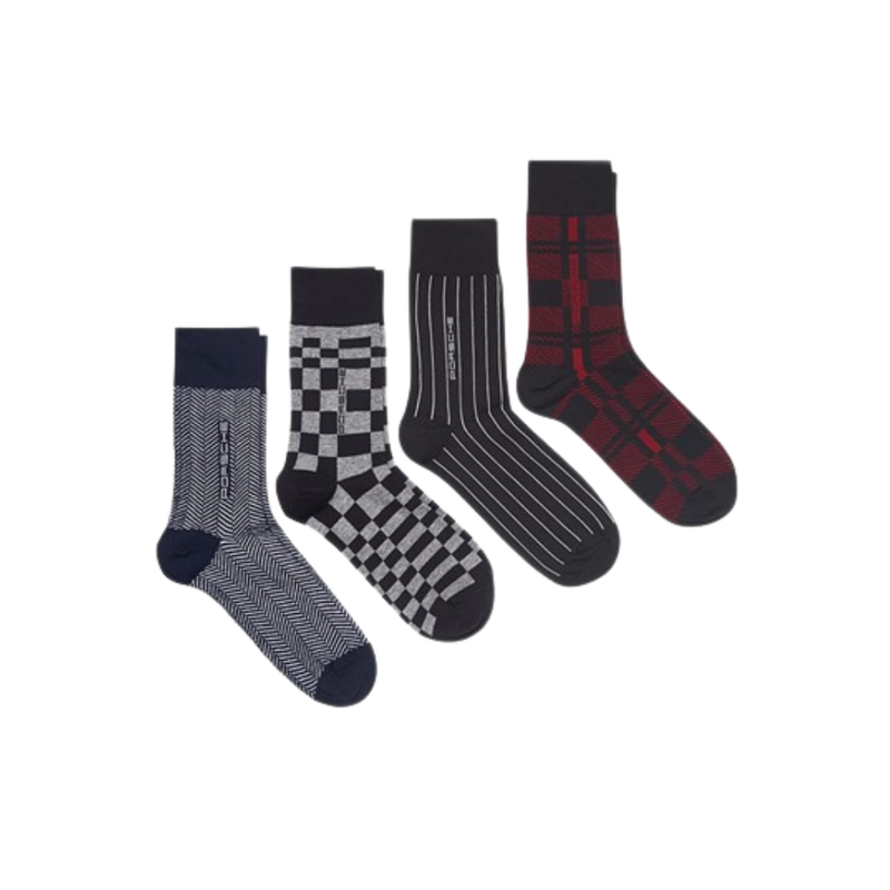 Porsche Transaxle Unisex Multicolor Socks - 4 Pairs