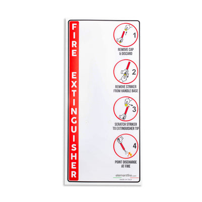 Porsche Wall Mount Decal Fire Extinguisher E209