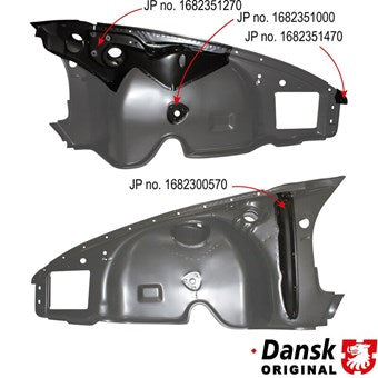 Porsche Wheel Housing - Complete - Front Left - 911 68-73 911-501-033-00