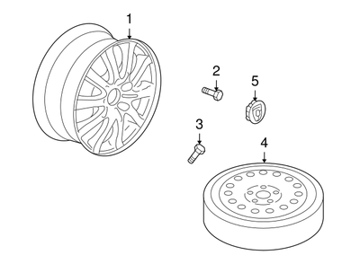 Porsche Wheel Hub Cover Single Parts - 4460600 4460600