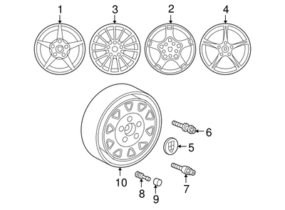 Porsche Wheel Hub Cover Single Parts - 4460601 4460601
