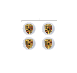 Porsche Wheel Hub Covers Set Coloured - 4460710 - Macan 15-23 4460710