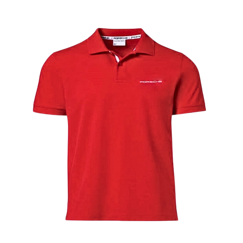Porsche Womens Cotton Red Polo Shirt