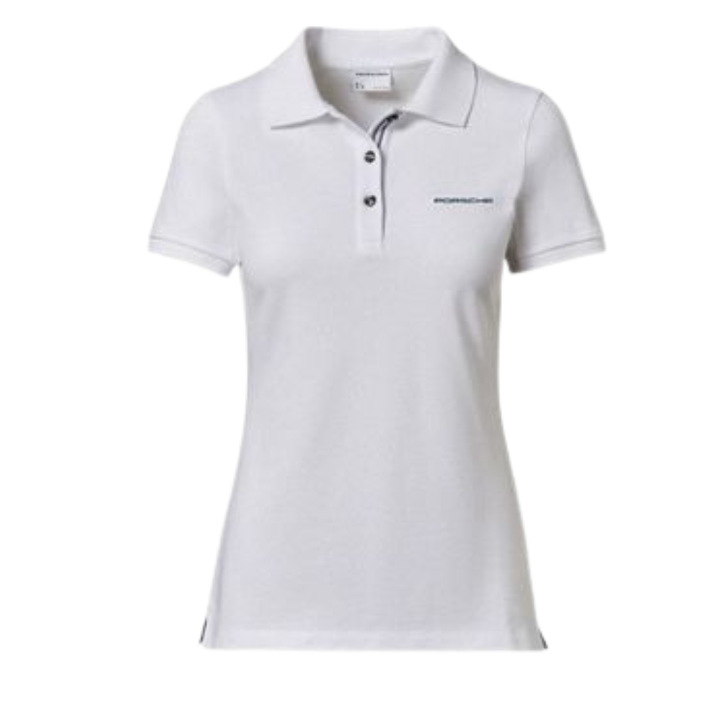 Porsche Womens White Polo Shirt