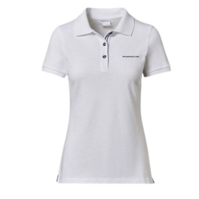 Porsche Womens White Polo Shirt