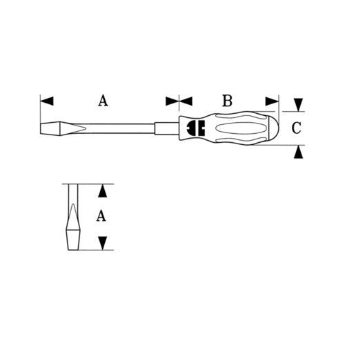 Porsche Wurth ZEBRA Flex Screwdriver - 7mm x 150mm 061328607
