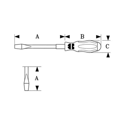 Porsche Wurth ZEBRA Flex Screwdriver - 7mm x 150mm 061328607