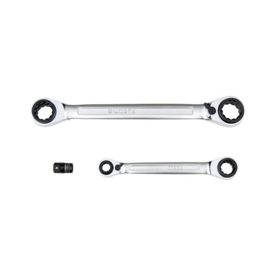 Porsche Zebra 4-In-1 Double Box End Ratchet Wrench Set 3 Pieces 071425730
