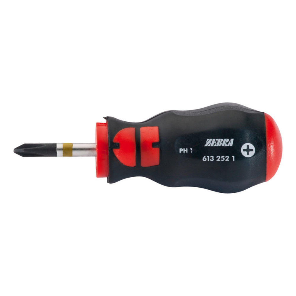 Porsche Zebra Round Blade Phillips Head Short Screwdriver PH1 x 25mm 06132521