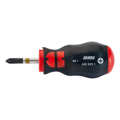 Porsche Zebra Round Blade Phillips Head Short Screwdriver PH1 x 25mm 06132521