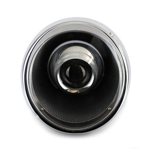 Porsche 911 Raven S Gunmetal LED Headlight Set w/ Black Trim Clear Lens
