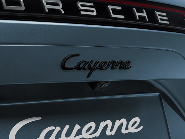 Rear Lid Emblem Logo - Matt Black - Cayenne | 2019-2025