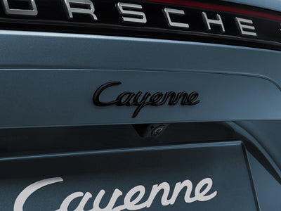 Rear Lid Emblem Logo - Matt Black - Cayenne | 2019-2025