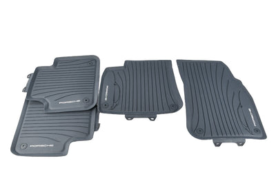 Rubber Floor Mat Set - Graphite Blue - Cayenne | 2018-2025