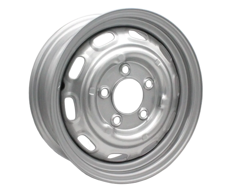 Porsche 15 x 4.5 Painted Disc Brake Wheel 5 Lug - Silver - 356C - 911 - 912 | 901-361-013-10