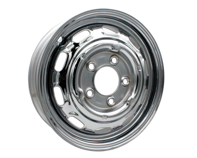 Porsche 15 x 5.5 Chrome Plated Disc Brake Wheel - Chrome - 356C - 911 - 912 | 901-361-022-10