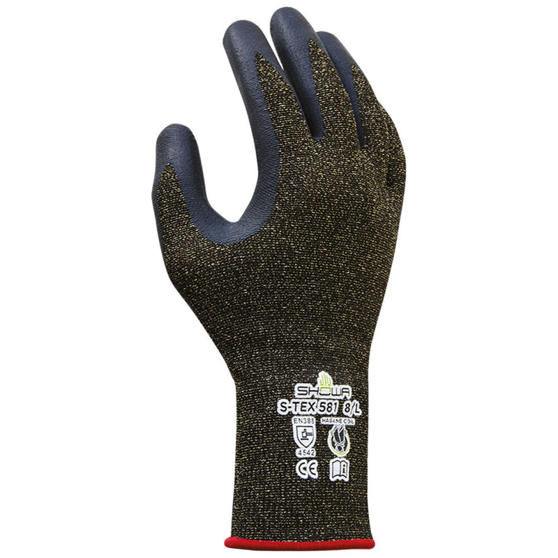 Showa Cut Resistant Coated Black Gloves - Small