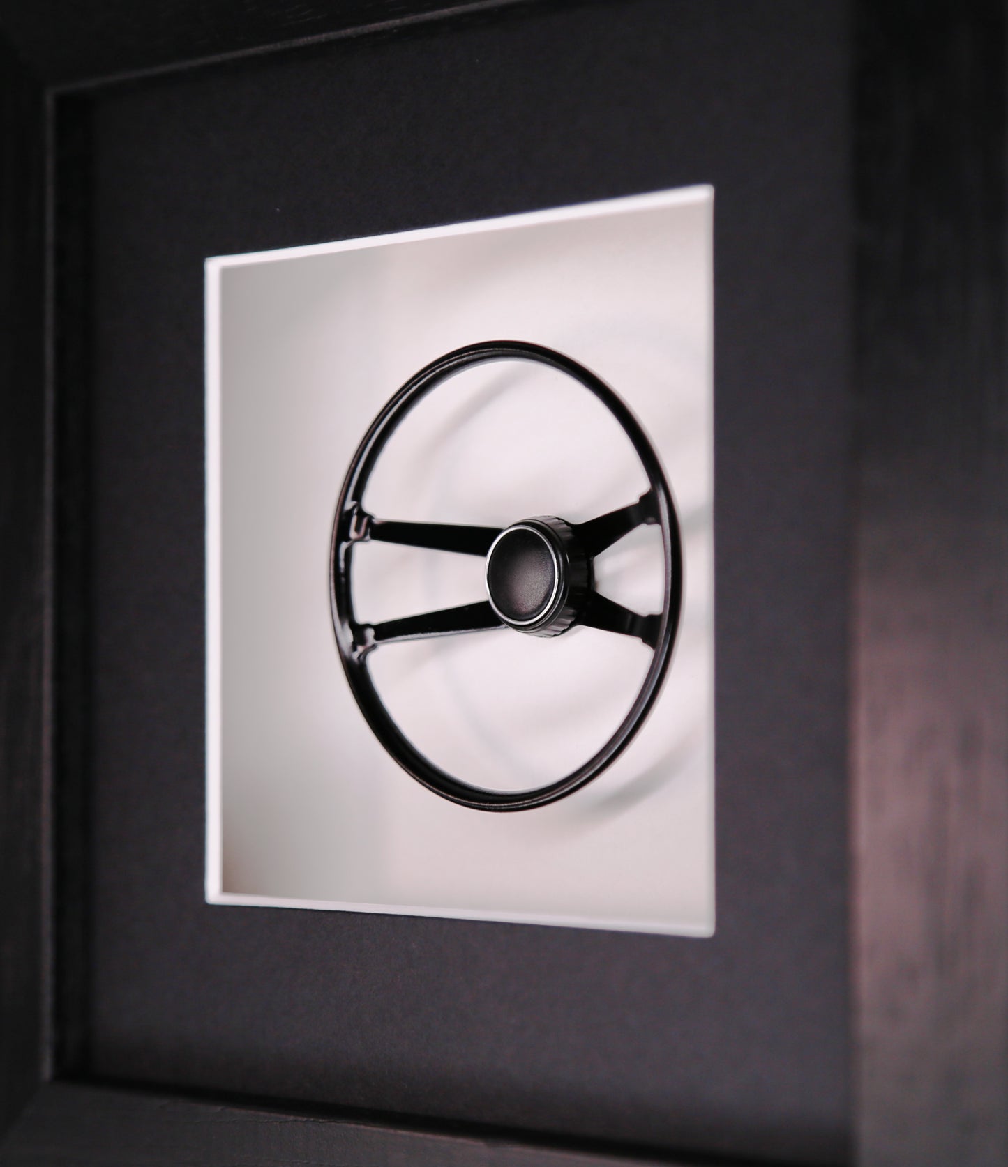 Steering Wheel 911 1967 Hockey Puck Porsche Art Box Framed