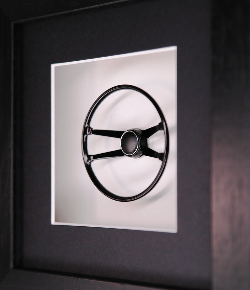 Steering Wheel 911 1967 Hockey Puck Porsche Art Box Framed