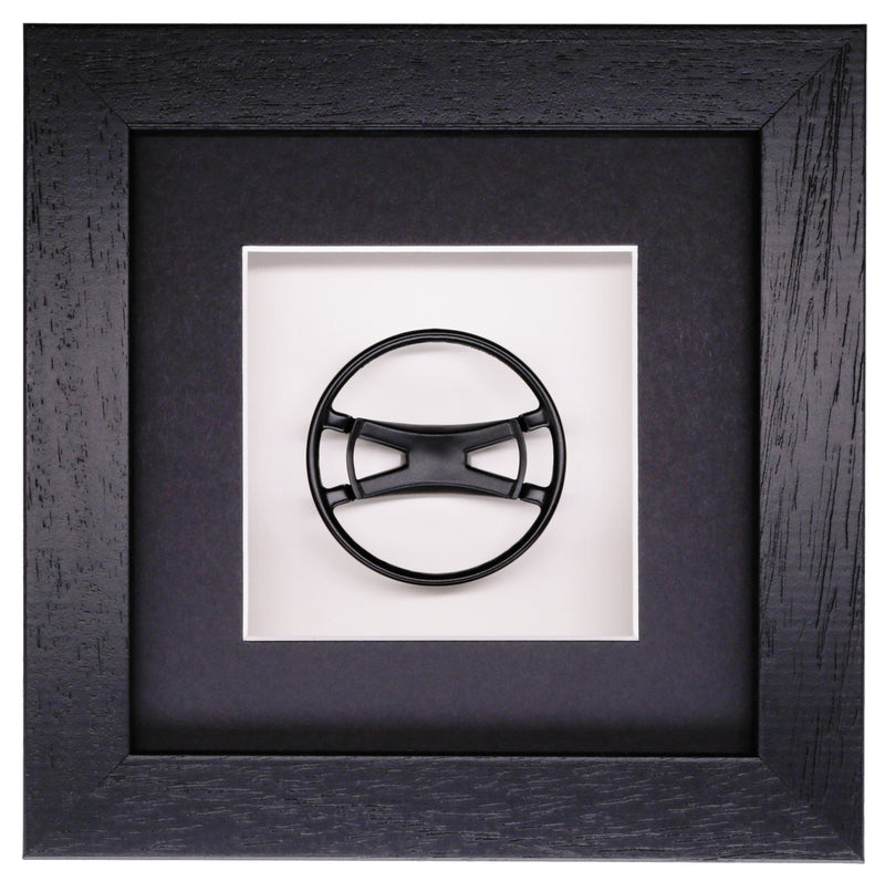 Steering Wheel 911 1969-73 Batwing Style Porsche Art Box Framed