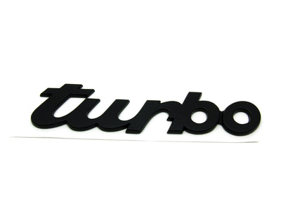 Turbo Emblem Logo - Black - 911 | 930 | 1988-1994