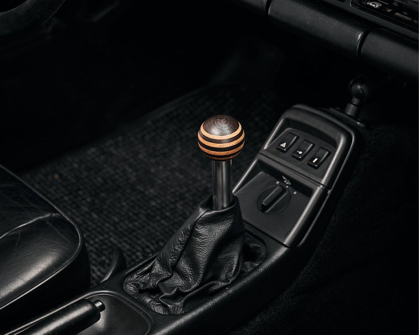 Wenge Tribute Shifter Knob - Silver Anodised