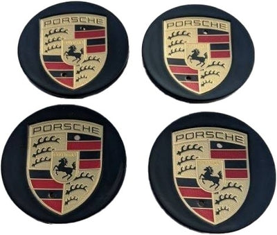 Wheel Hub Cover Set - Black - 911 | Cayenne | Panamera | 2017-2025