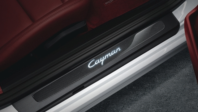 Door Entry Guards In Carbon Illuminated, 98104480033, Boxster (97-23), Cayman (06-23)