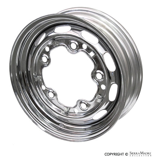 Steel Drum Brake Wheel, Chrome, 15''x4 1/2''