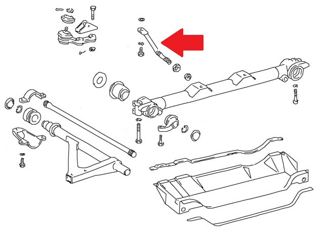 Front Crossmember Strut, 911/912 (65-68) - Sierra Madre Collection