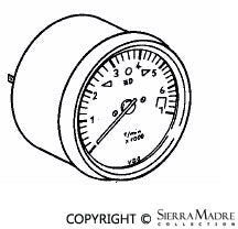 Tachometer Gauge, 911E - Sierra Madre Collection