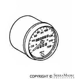 Speedometer Gauge, 911S (150KM/H) - Sierra Madre Collection