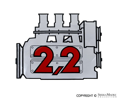 Rear Window ''2.2'' Engine Decal - Sierra Madre Collection
