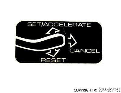 Cruise Control Decal, 911/930 - Sierra Madre Collection