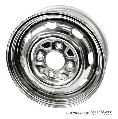 Steel Wheel, Chrome, 4 Lug (15'' x 5 1/2'') - Sierra Madre Collection