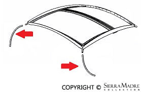 Sunroof Drain Hose, 356A/356B/356C - Sierra Madre Collection