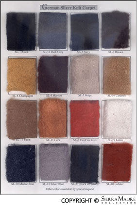 Carpet Set, 911/930 Cabriolet (74-89) - Sierra Madre Collection