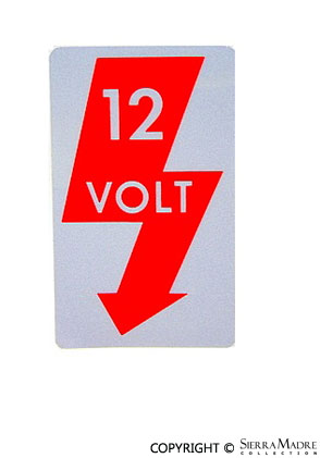 Fuse Cover 12 Volt Voltage Decal - Sierra Madre Collection