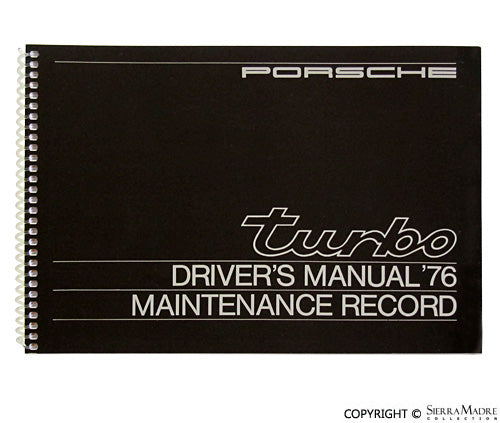 1976 Owners Manual, 911 Turbo - Sierra Madre Collection