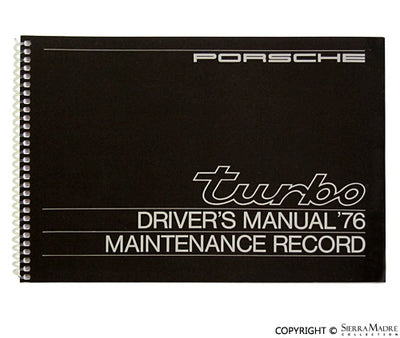 1976 Owners Manual, 911 Turbo - Sierra Madre Collection
