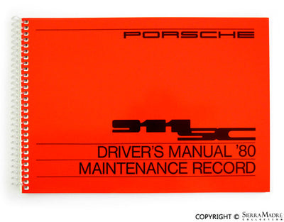 1980 Driver's Manual/Maintenance Record, 911SC - Sierra Madre Collection