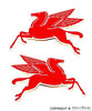 Racing Pegasus Decal Set (White Border)