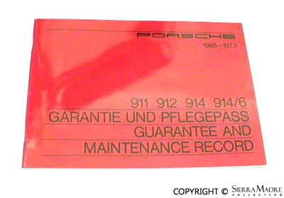 Guarantee & Maintenance Book, (65-73) - Sierra Madre Collection