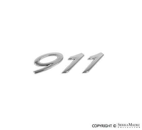 Chrome ''911'' Emblem, 991 (2012) - Sierra Madre Collection