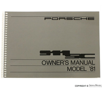 1981 Owners Manual, 911SC - Sierra Madre Collection