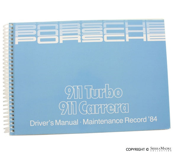 1984 Owners Manual, 911Carrera - Sierra Madre Collection