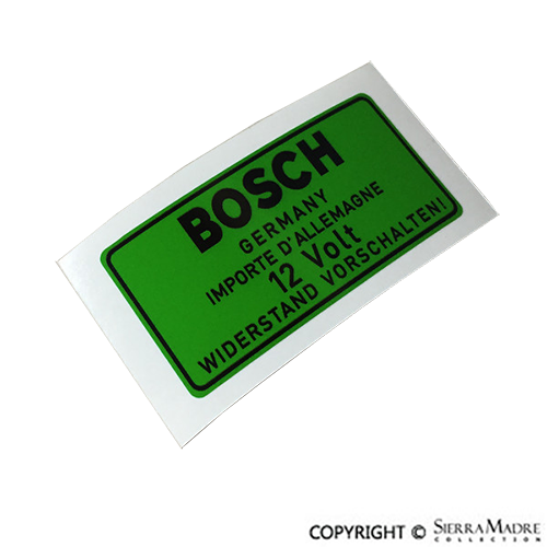 Bosch Green Coil Decal, 911/912 (65-69) - Sierra Madre Collection