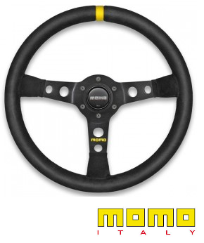 Momo Mod 07 Steering Wheel, Black Suede (350mm) - Sierra Madre Collection